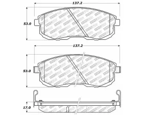 StopTech Brake Pads - Front, Ceramic, Red - Ford Mustang 2015-2023 - 305.0653