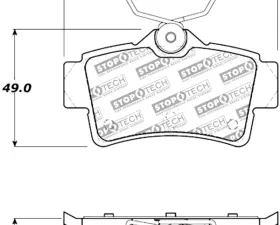 StopTech Brake Pads for Honda Civic 2006-2011, Front, Red, 305.0665