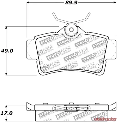 StopTech Brake Pads for Honda Civic 2006-2011, Front, Red, 305.0665 - 305.06650