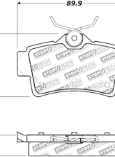 StopTech Brake Pads for Honda Civic 2006-2011, Front, Red, 305.0665                                     - 305.06650 - Image 5