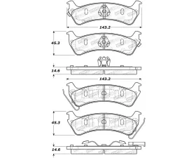 StopTech Brake Pads for Ford Mustang 2015-2023, Front, Ceramic, 305.0666