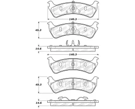 StopTech Performance Brake Pad Set, Front, Red, Ford Mustang 2015-2023, 305.0667