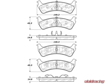 StopTech Performance Brake Pad Set, Front, Red, Ford Mustang 2015-2023, 305.0667 - 305.06670