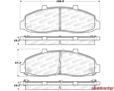 StopTech Brake Pads for Ford Mustang 2015-2023, Ceramic, Front, 305.0679 - 305.06790
