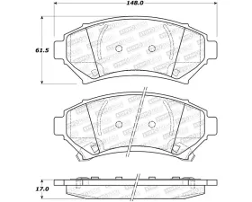 StopTech Brake Pads for Ford Mustang 2005-2014, Ceramic, Front, 305.0699
