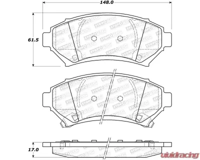 StopTech Brake Pads for Ford Mustang 2005-2014, Ceramic, Front, 305.0699 - 305.06990