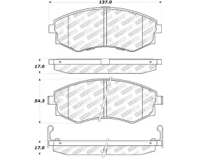 StopTech Brake Pads for Ford Mustang 2015-2023, Ceramic, Front, 305.07