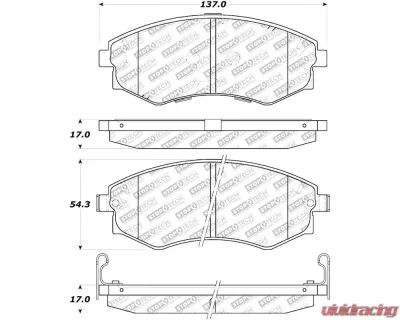 StopTech Brake Pads for Ford Mustang 2015-2023, Ceramic, Front, 305.07 - 305.07000