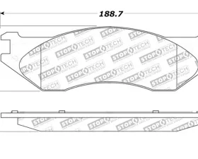 StopTech Performance Brake Pads for Ford Mustang 2015-2023, Red 305.0702