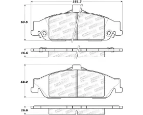 StopTech Brake Pads - Performance, Front, Red, Ford Mustang 2015-2022, 305.0727