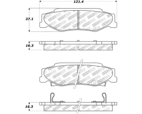 StopTech Brake Pads - Front, Ceramic, Red, Ford Mustang 2015-2023, 305.0732