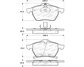 StopTech Brake Pads, Front, Ceramic, Black - Honda Civic 2006-2011 305.0736