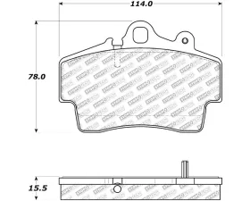StopTech Brake Pads, Ceramic, Front, Black, Ford Mustang 2015-2023, 305.0737