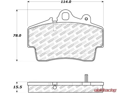 StopTech Brake Pads, Ceramic, Front, Black, Ford Mustang 2015-2023, 305.0737 - 305.07370
