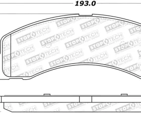 StopTech Brake Pads - Front, Ceramic, Black, Ford Mustang 2015-2023, 305.0756