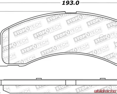 StopTech Brake Pads - Front, Ceramic, Black, Ford Mustang 2015-2023, 305.0756 - 305.07560