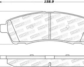 StopTech Brake Pads - Performance Upgrade for Ford Mustang 2015-2023, 305.0757