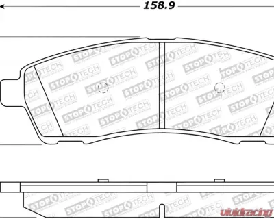 StopTech Brake Pads - Performance Upgrade for Ford Mustang 2015-2023, 305.0757 - 305.07570