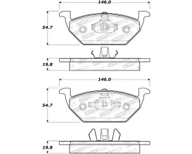 StopTech Brake Pads for Ford Mustang 2015-2020, Ceramic, Front, 305.0768