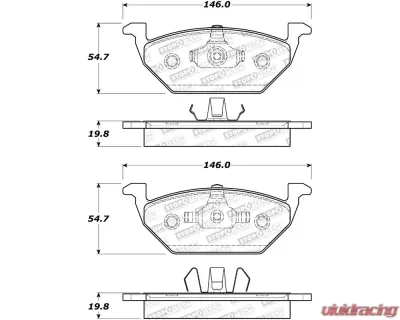 StopTech Brake Pads for Ford Mustang 2015-2020, Ceramic, Front, 305.0768 - 305.07680