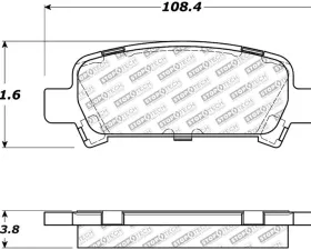 StopTech Brake Pads - Front, Ceramic, Black, Ford Mustang 2015-2023 305.077