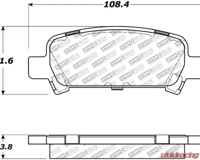 StopTech Brake Pads - Front, Ceramic, Black, Ford Mustang 2015-2023 305.077 - 305.07700