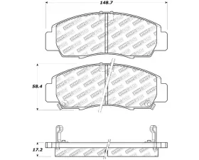 StopTech Brake Pads - Front, Ceramic, Black, for Ford Mustang 2015-2023, 305.0787