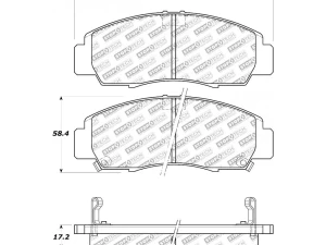 StopTech Brake Pads - Front, Ceramic, Black, for Ford Mustang 2015-2023, 305.0787 - 305.07870 - Image 3