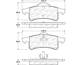 StopTech Brake Pads - Front, Ceramic, Red - Ford Mustang 2015-2023 305.0791