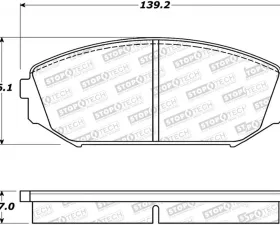 StopTech Brake Pads, Front, Ceramic, Black, Ford Mustang 2015-2023, 305.0793