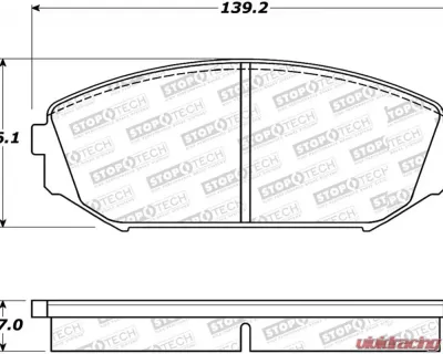 StopTech Brake Pads, Front, Ceramic, Black, Ford Mustang 2015-2023, 305.0793 - 305.07930