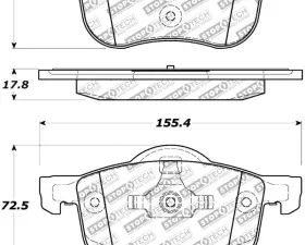 StopTech Brake Rotor, Front, Silver, Ford Mustang 2015-2023, 305.0794