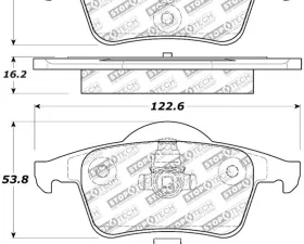 StopTech Brake Pads for Honda Civic 2006-2011, Ceramic, Front 305.0795