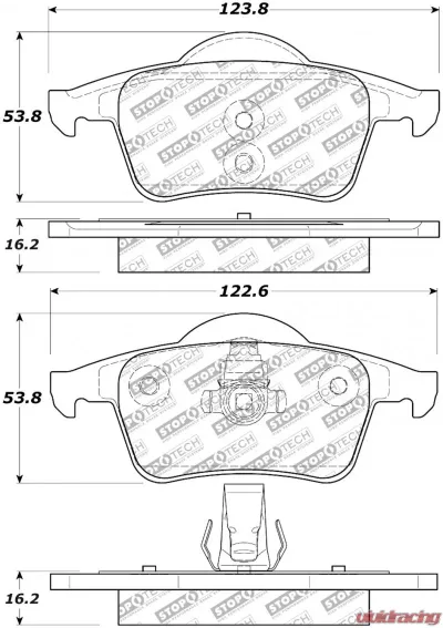 StopTech Brake Pads for Honda Civic 2006-2011, Ceramic, Front 305.0795 - 305.07950