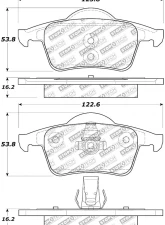 StopTech Brake Pads for Honda Civic 2006-2011, Ceramic, Front 305.0795                                     - 305.07950 - Image 5