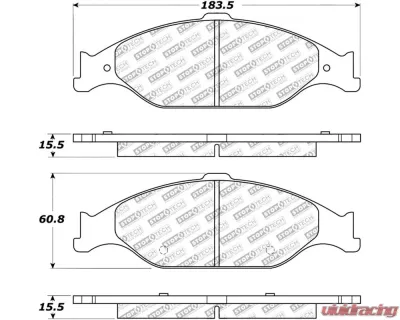 StopTech Brake Pads for Honda Civic 2006-2011, Front, Ceramic, 305.0804 - 305.08040