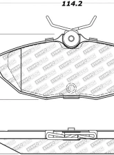 StopTech Brake Pads - Front, Ceramic, Red - Ford Mustang 2015-2023 - 305.0806                                     - 305.08060 - Image 4