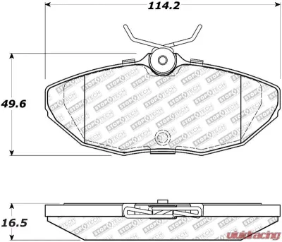 StopTech Brake Pads - Front, Ceramic, Red - Ford Mustang 2015-2023 - 305.0806 - 305.08060