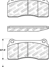 StopTech Brake Pads, Front, Red, for Ford Mustang 2015-2023, 305.081                                     - 305.08100 - Image 4