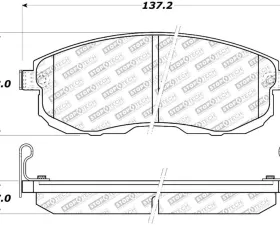 StopTech Brake Pads - Front, Ceramic, Red, for Honda Civic 2006-2011 305.0815