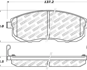 StopTech Street Select Brake Pads, Nissan Front, Red, 305.08151