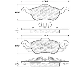 StopTech Brake Pads - Front, Red, for Subaru WRX/STI 2002-2014, 305.0816