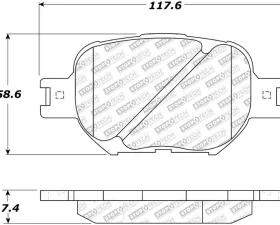 StopTech Brake Pads - Front, Red, for Honda Civic 2006-2011, 305.0817