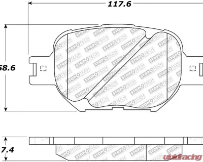 StopTech Brake Pads - Front, Red, for Honda Civic 2006-2011, 305.0817 - 305.08170