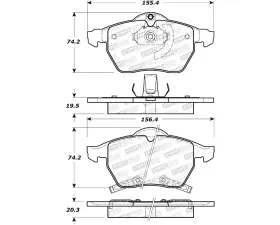 StopTech Brake Pads for Ford Mustang 2015-2023, Ceramic, 305.0819