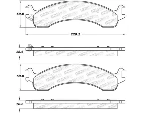 StopTech Brake Pads, Front, Ceramic, Black, for Ford Mustang 2015-2023, 305.0821