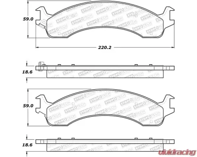 StopTech Brake Pads, Front, Ceramic, Black, for Ford Mustang 2015-2023, 305.0821 - 305.08210