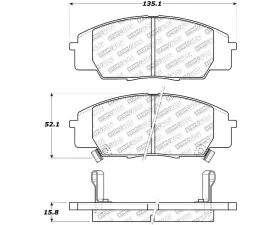 StopTech Brake Pads for Ford Mustang 2015-2023, Ceramic, Front, 305.0829