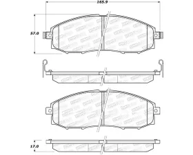 StopTech Brake Pads for Ford Mustang 2015-2023, Ceramic, Front, 305.083