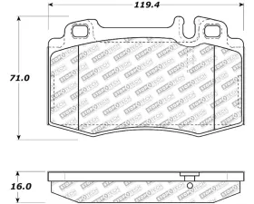 StopTech Brake Pads, Front, Red, for Ford Mustang 2015-2021, 305.0847